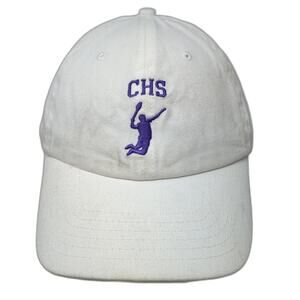 CHS Slideback Baseball Cap White One Size Adjustable Embroidered 6 Panel Big X